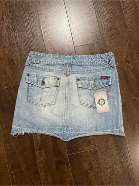 Light Wash Denim Mini Skirt -